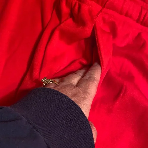 Woman Within Vibrant Red Casual or Lounge Pants 1X Tall - Picture 4 of 4